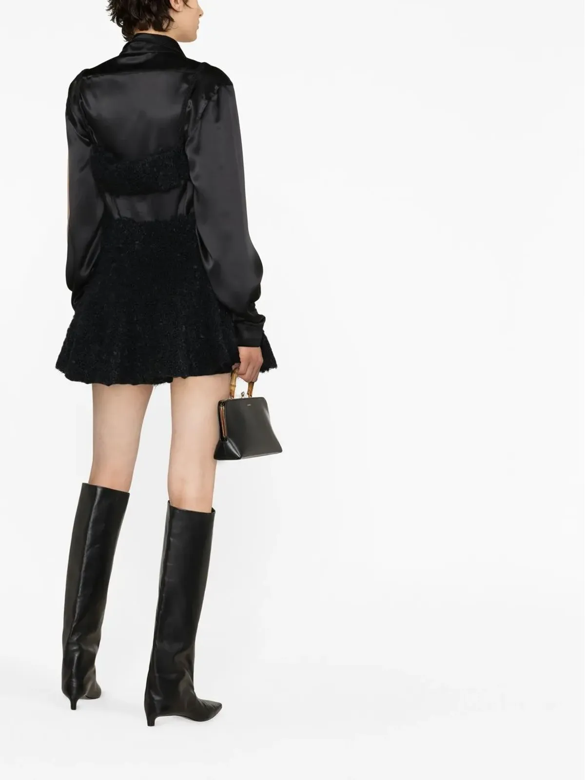 Jil Sander ブークレ編みミニドレス - 画像3