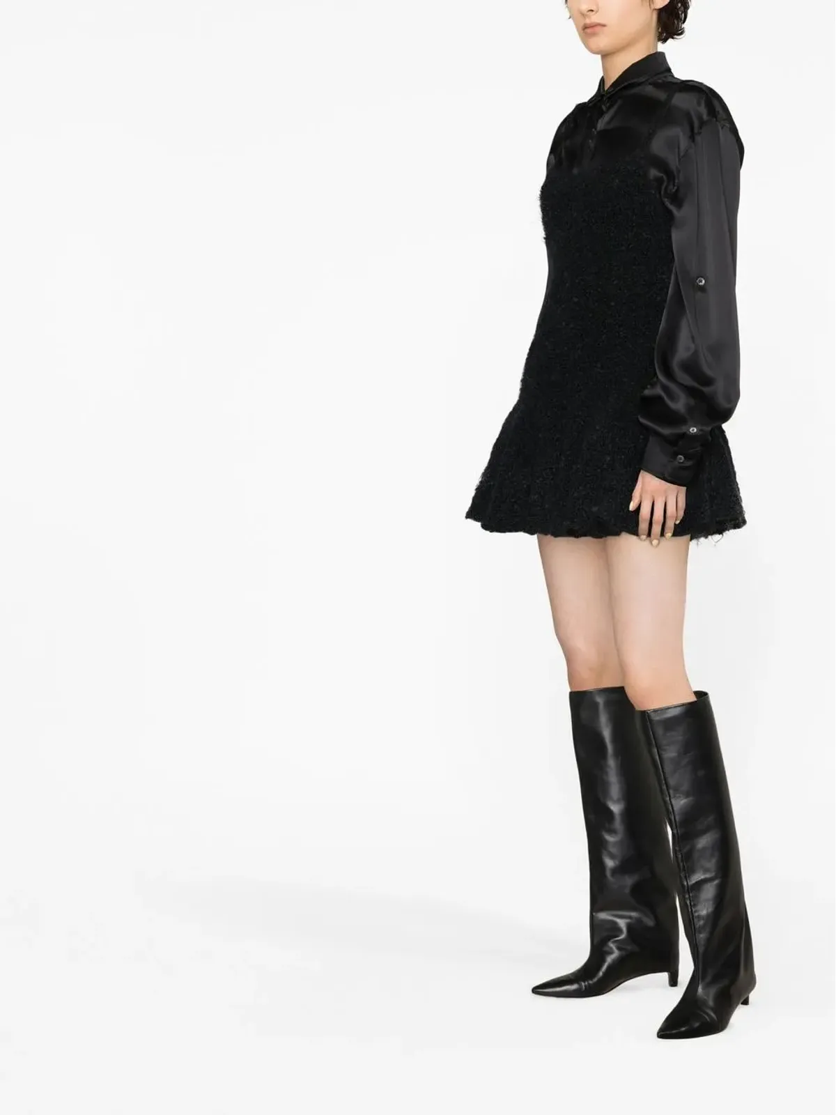 Jil Sander ブークレ編みミニドレス - 画像4