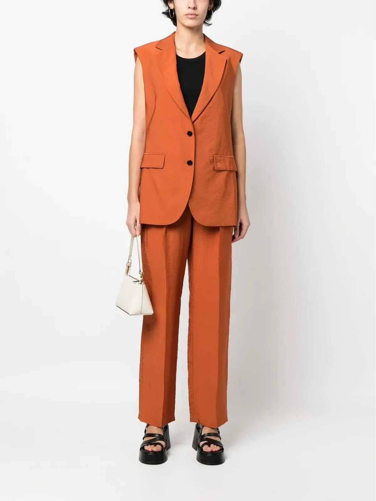 Karl Lagerfeld ロングライン テーラード ウエストコート - 画像2