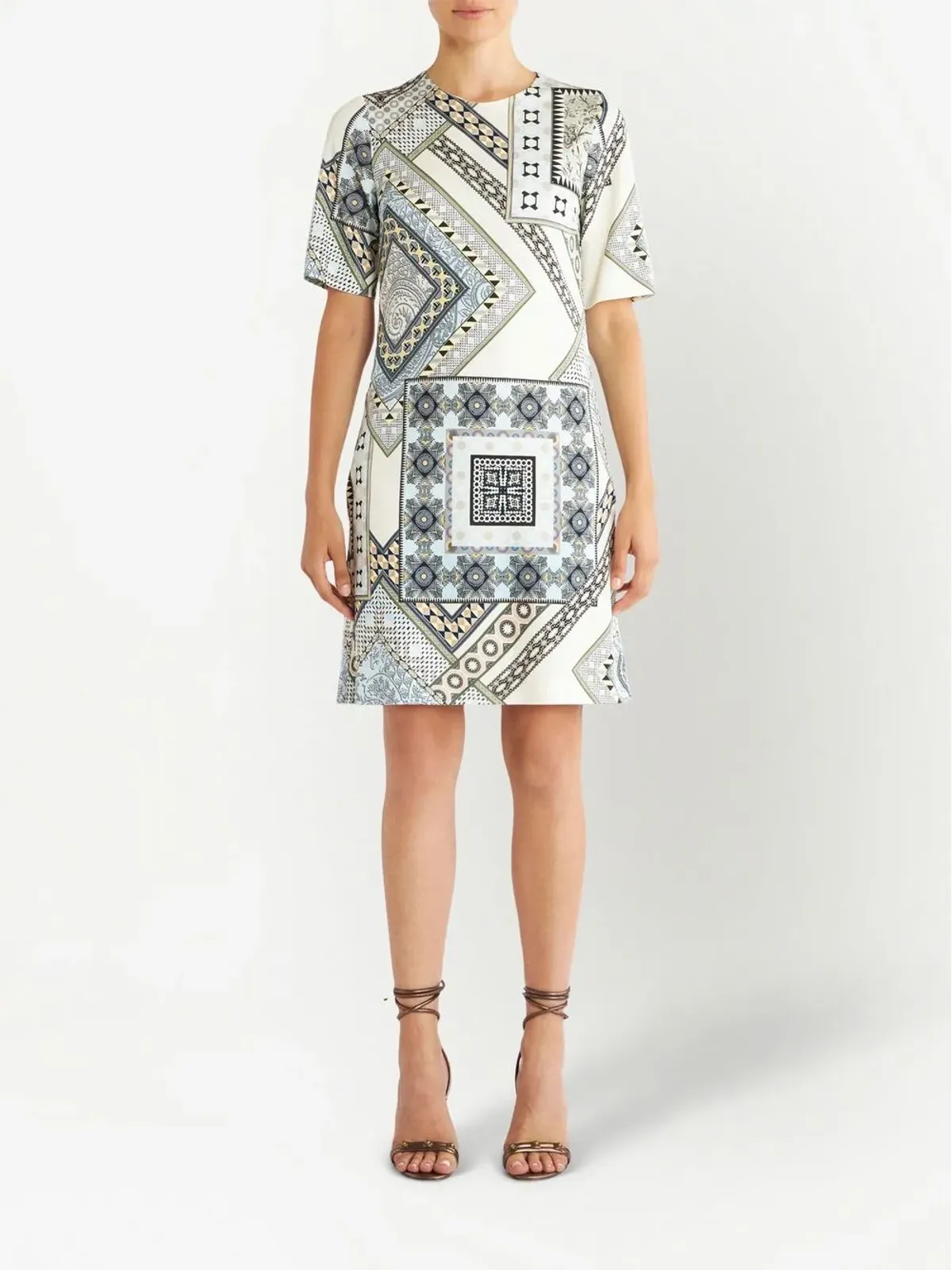 ETRO パッチワークプリント シフトドレス - 画像2