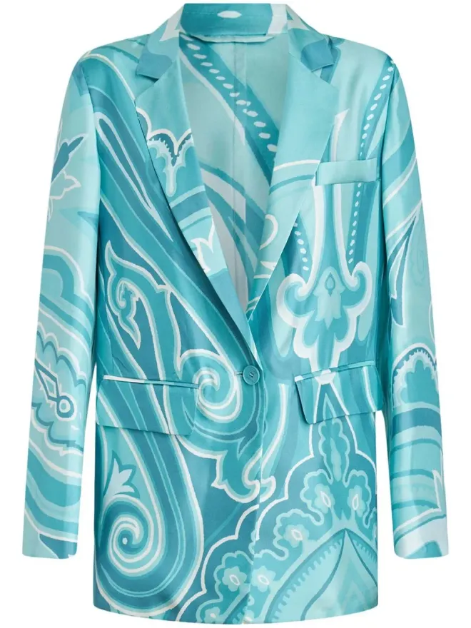 ETRO ETRO スワールプリント シルク ブレザーの商品画像