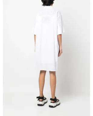 Karl Lagerfeld ブロderie anglaise ミニシャツドレス - White - サムネイル4