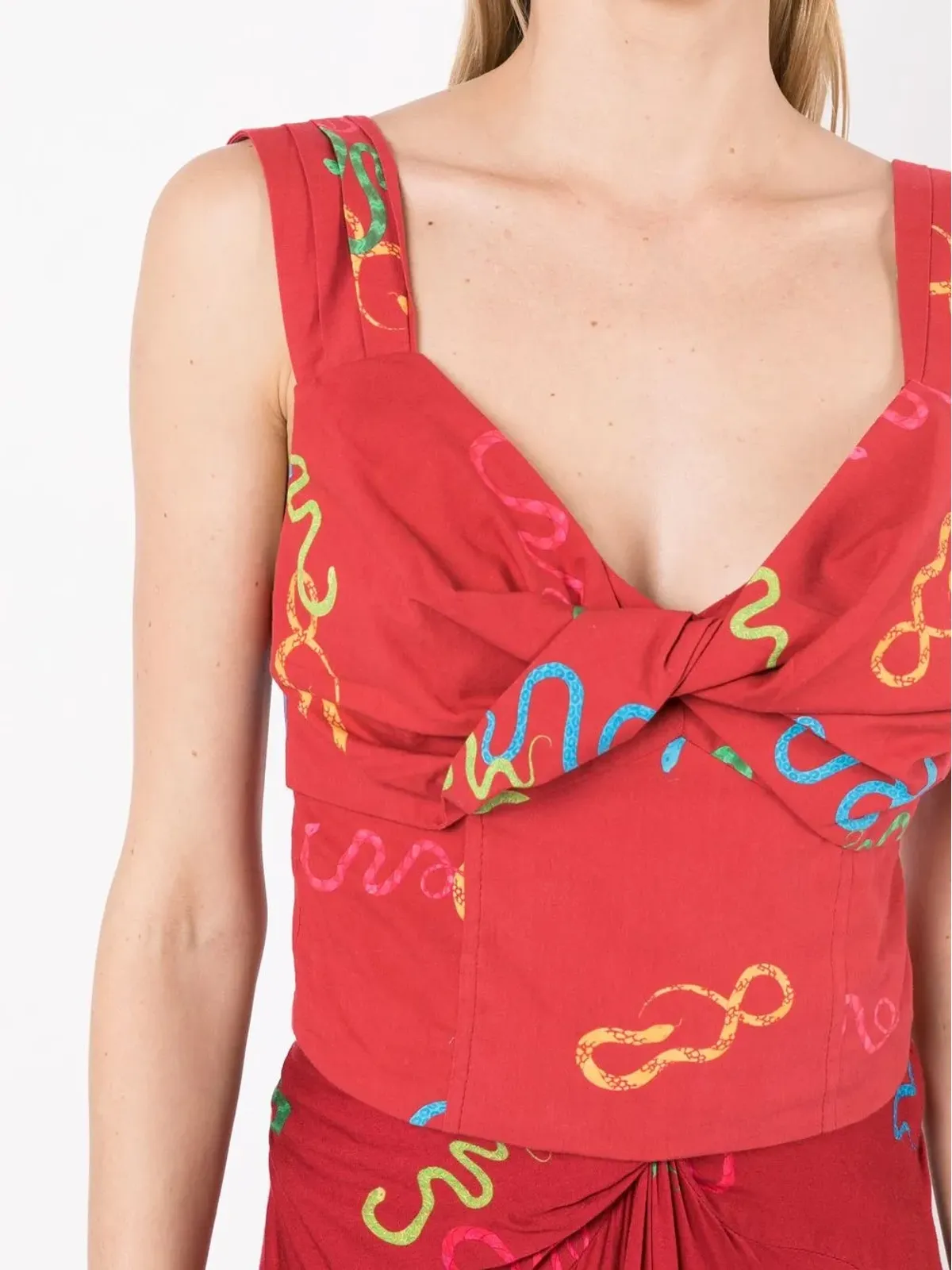 Isolda レトルシド motif-print クロップトップ - 画像5