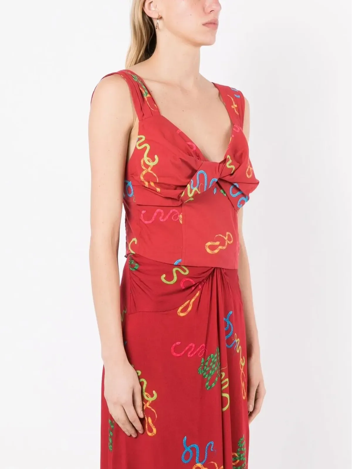 Isolda レトルシド motif-print クロップトップ - 画像3