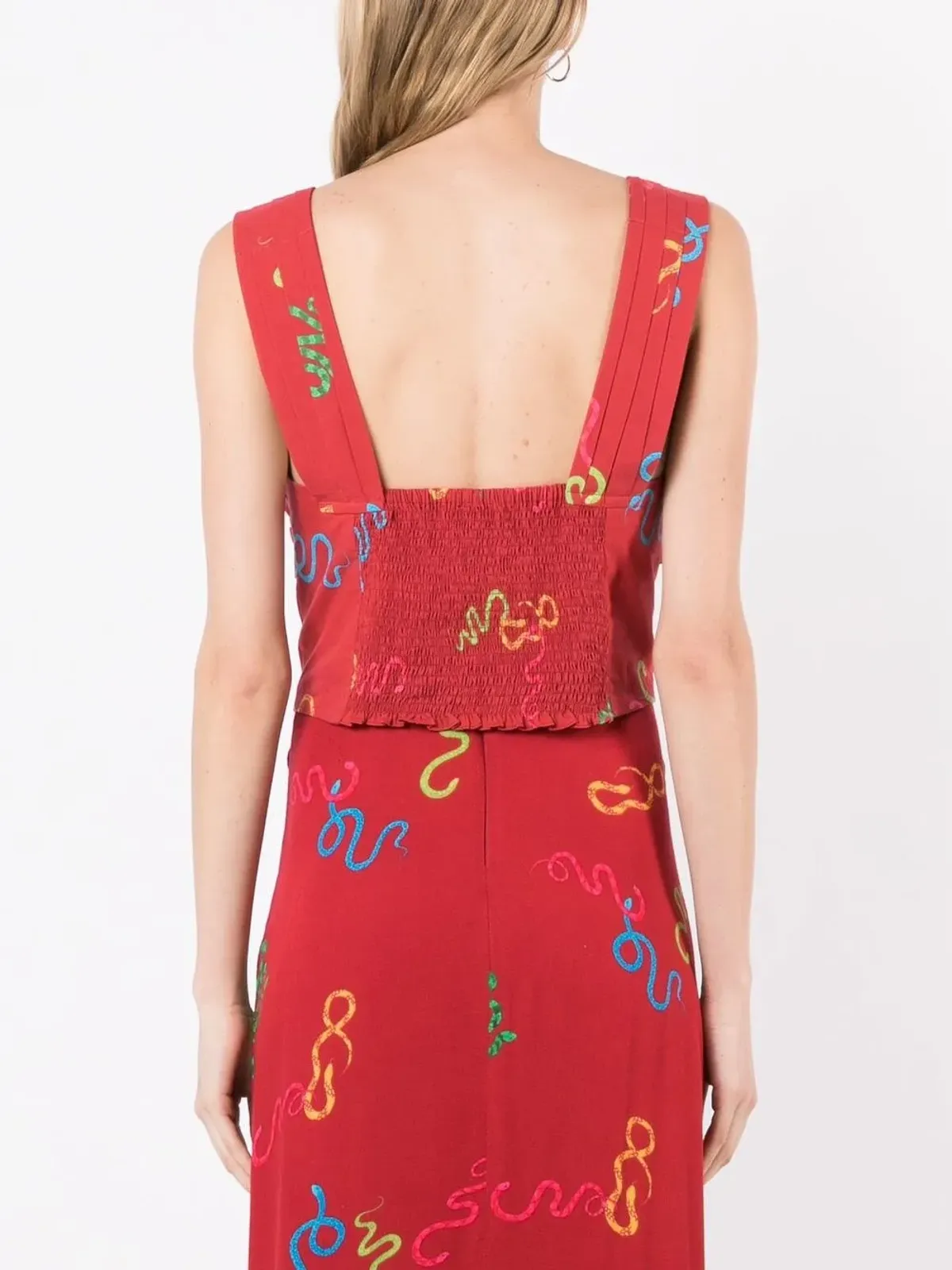 Isolda レトルシド motif-print クロップトップ - 画像4