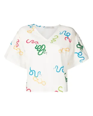 Isolda ソフィア モチーフプリント Tシャツ - サムネイル1