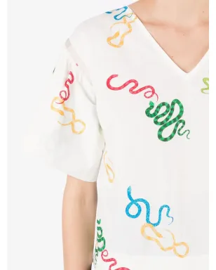 Isolda ソフィア モチーフプリント Tシャツ - サムネイル5