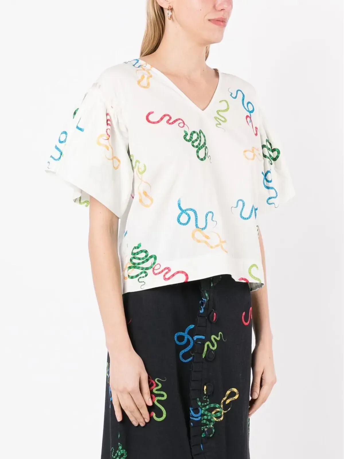 Isolda ソフィア モチーフプリント Tシャツ - 画像3