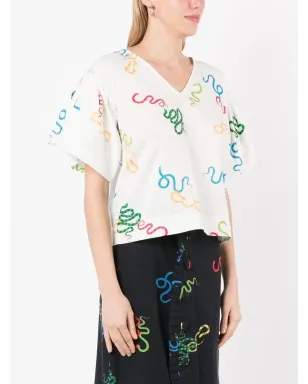 Isolda ソフィア モチーフプリント Tシャツ - サムネイル3
