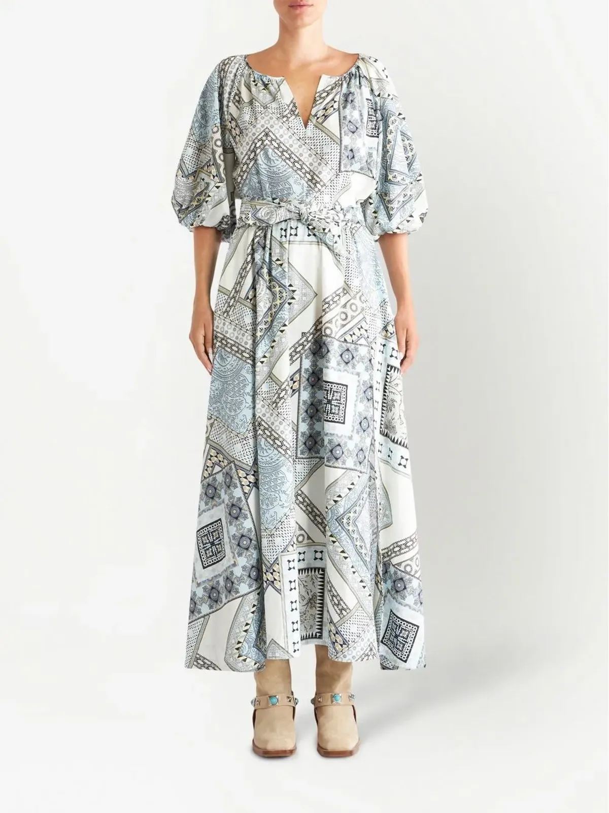 ETRO ジオメトリックプリント コットン スカート - 画像2