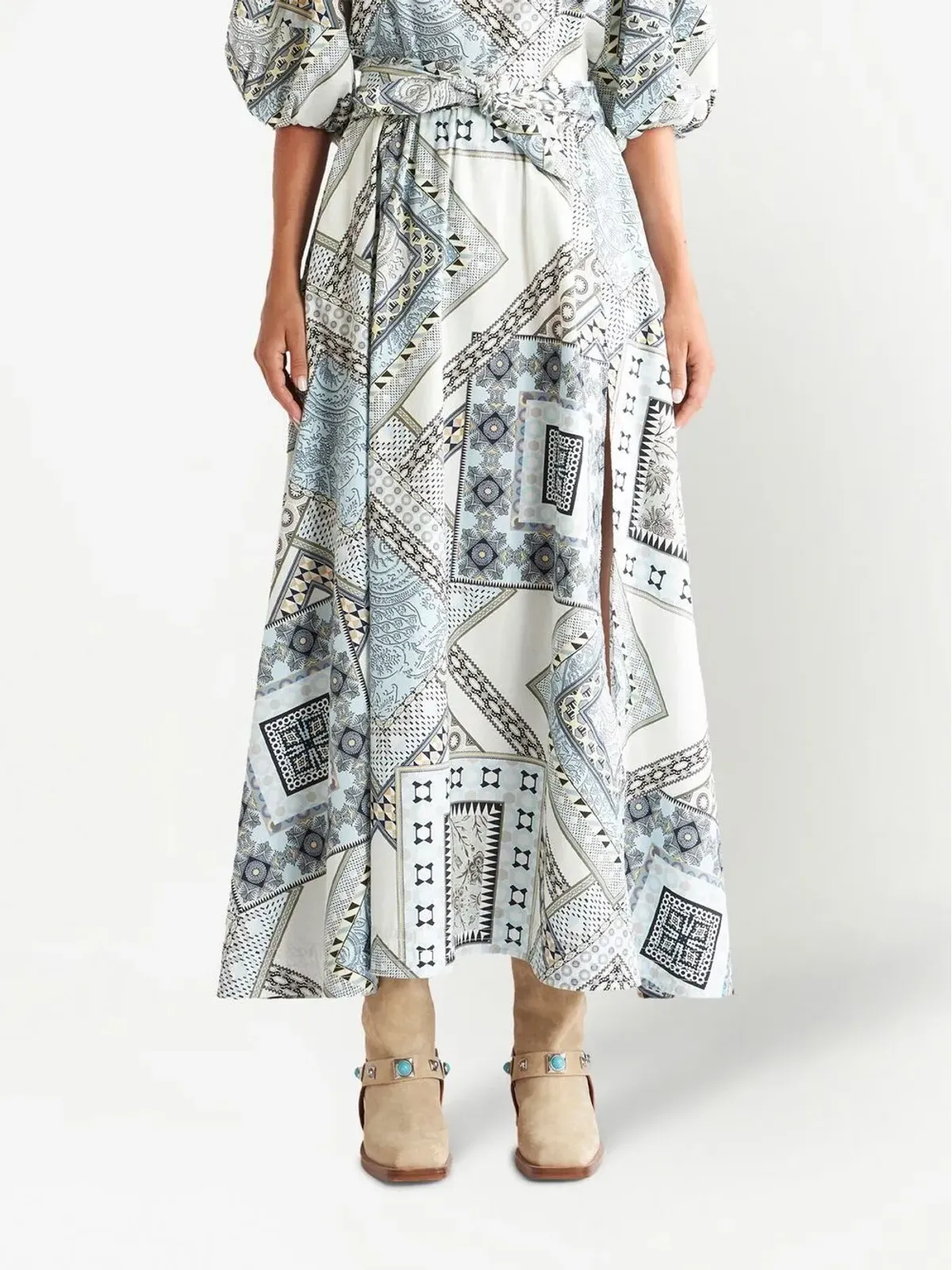 ETRO ジオメトリックプリント コットン スカート - 画像3