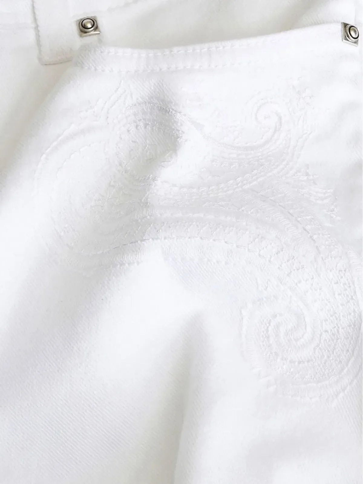 ETRO 刺繍入りストレートジーンズ（ホワイト） - 画像5