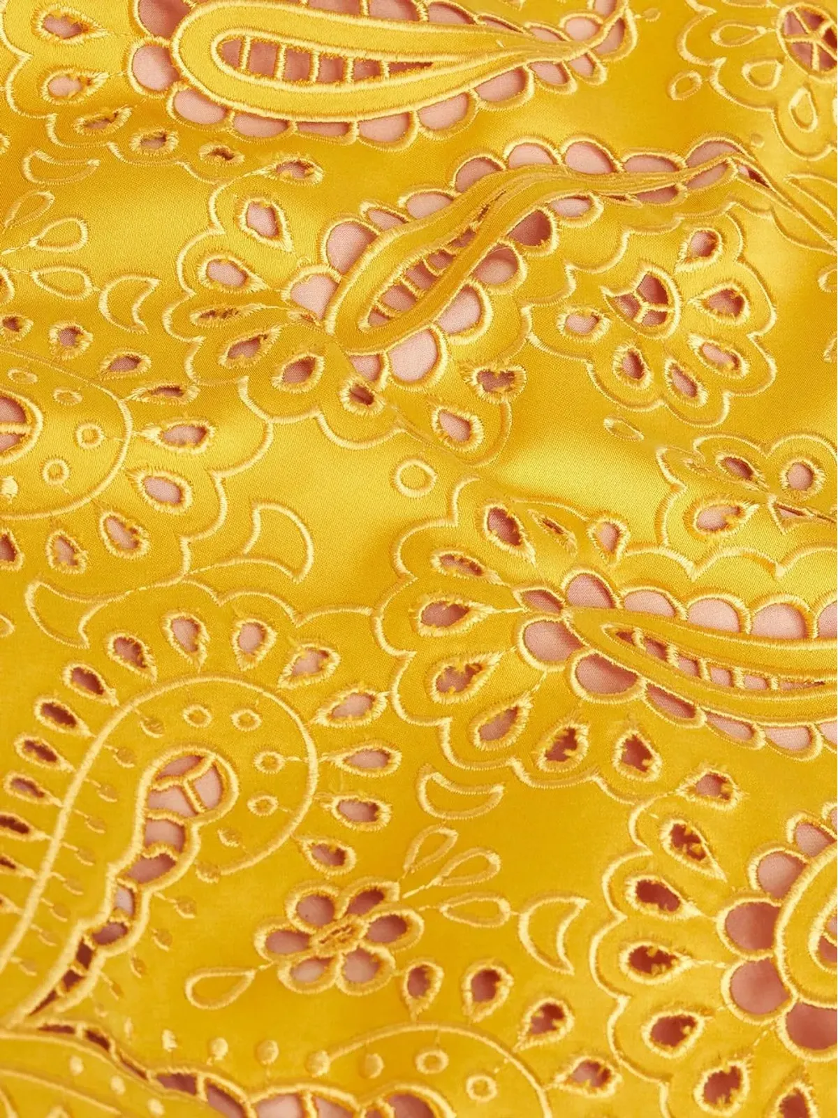 ETRO 刺繍デザイン ミニスカート イエロー - 画像5