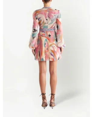 ETRO ペイズリープリント Vネック ミニドレス - サムネイル3