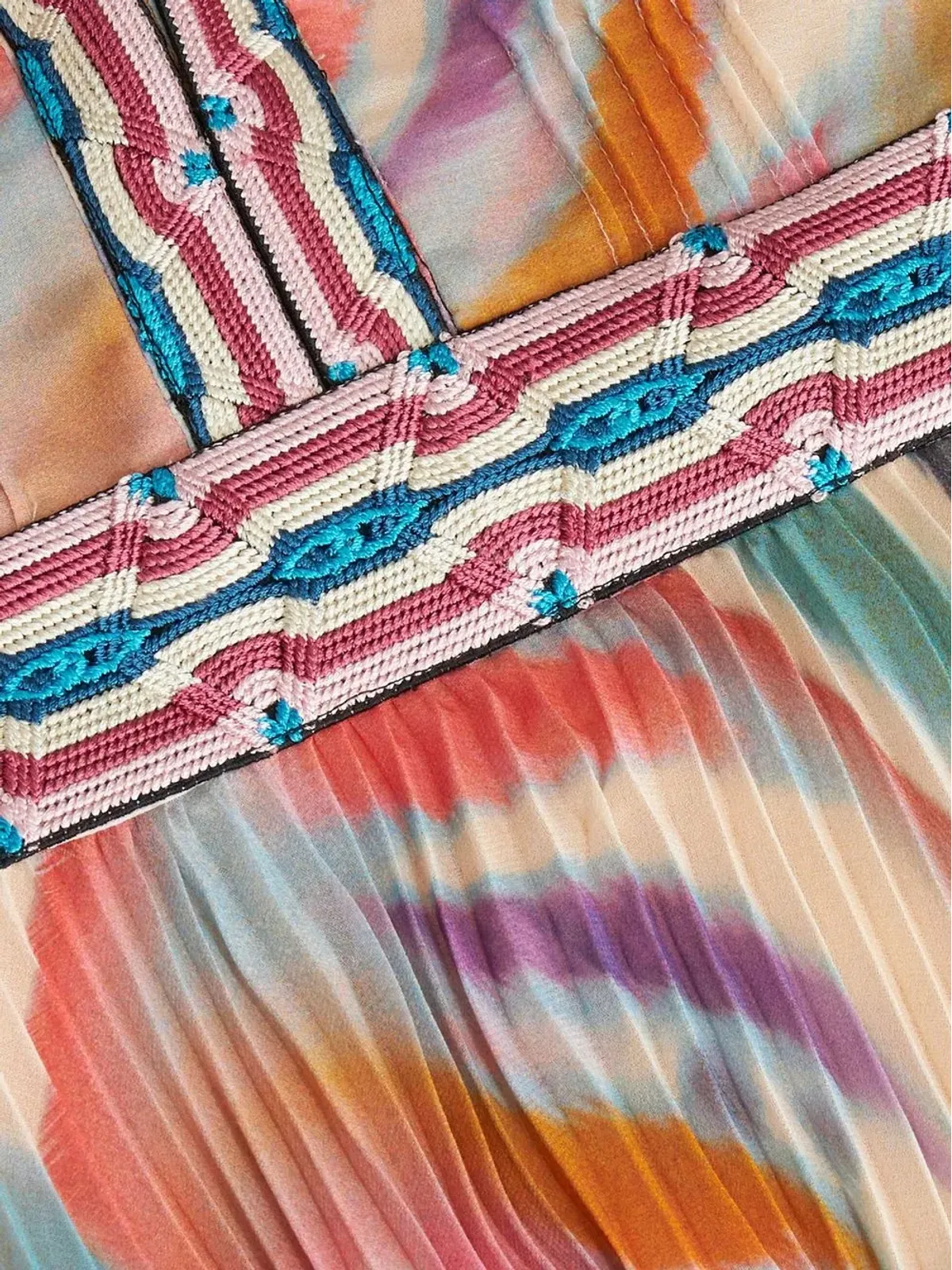 ETRO ペイズリープリント Vネック ミニドレス - 画像4