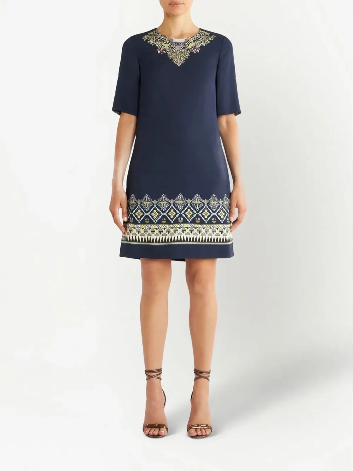 ETRO 刺繍デザインの半袖ドレス - 画像2