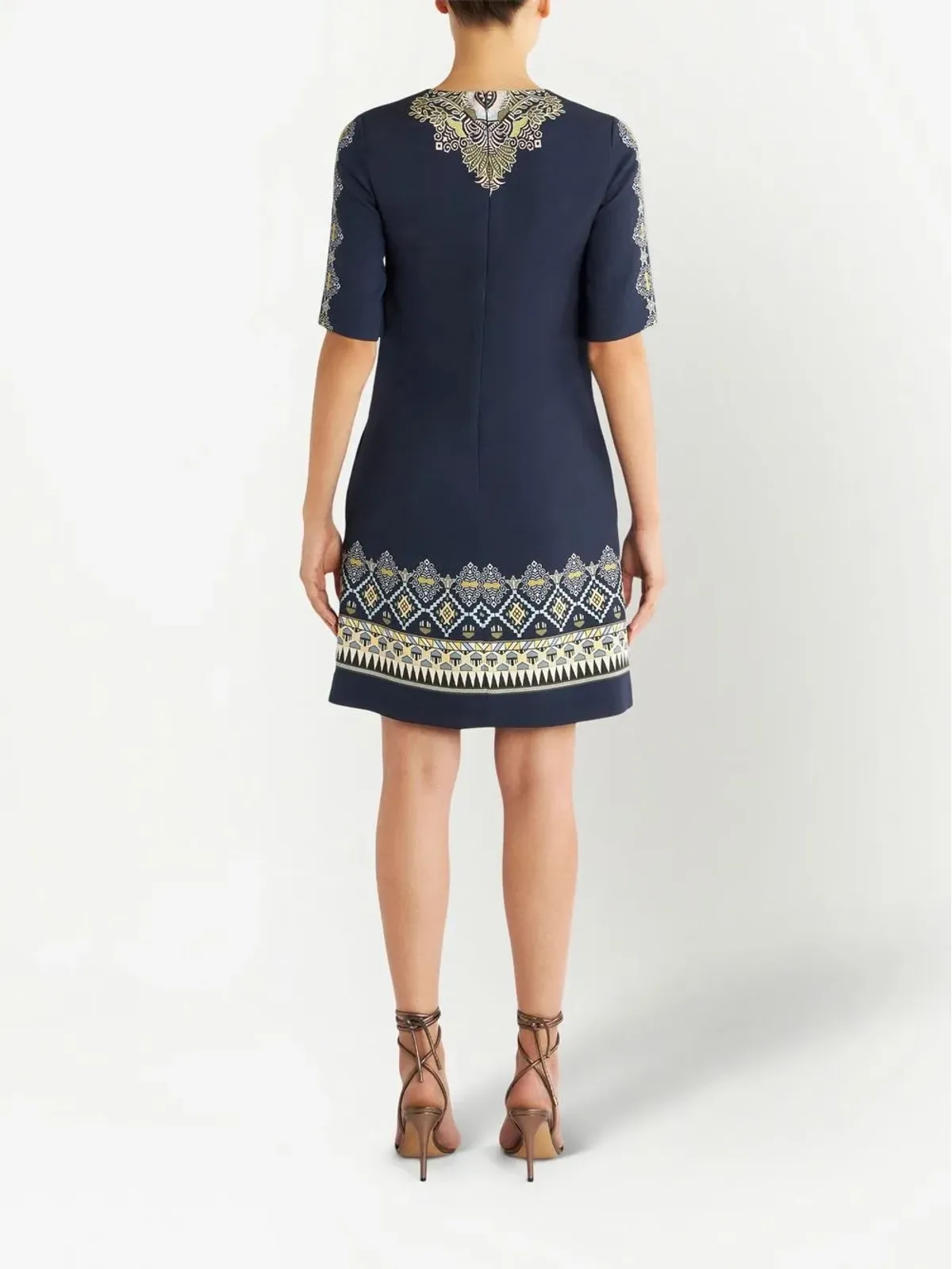 ETRO 刺繍デザインの半袖ドレス - 画像3