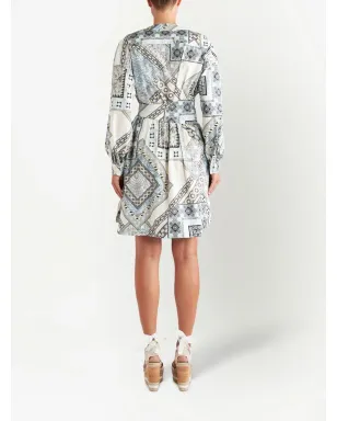 ETRO ミックスプリント ベルト付きワンピース - サムネイル3
