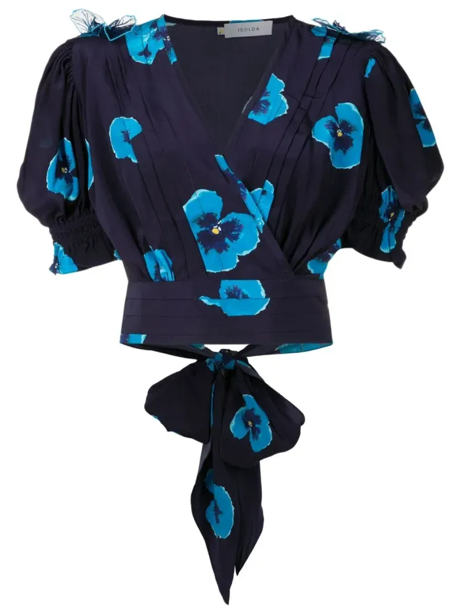 Isolda Isolda レナ 花柄プリント ラップトップ ブルーの商品画像