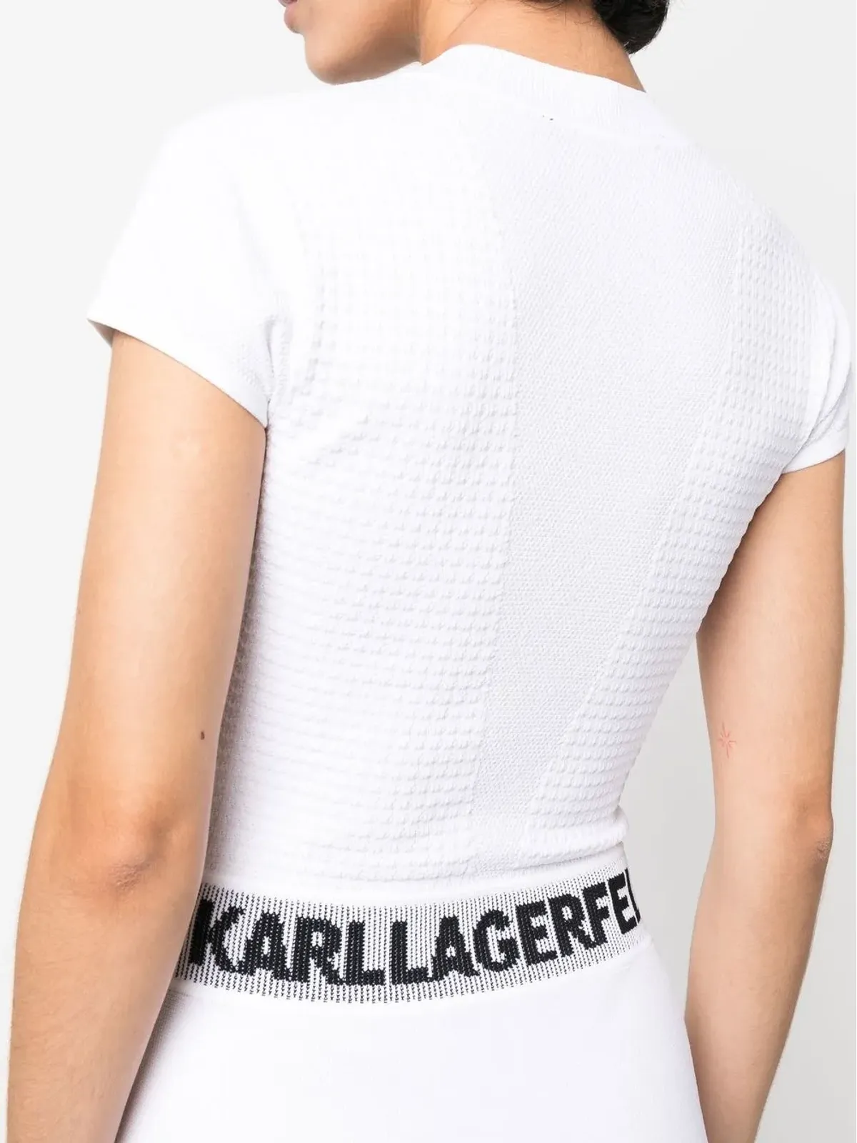 Karl Lagerfeld 半袖ニットミディドレス - 画像5