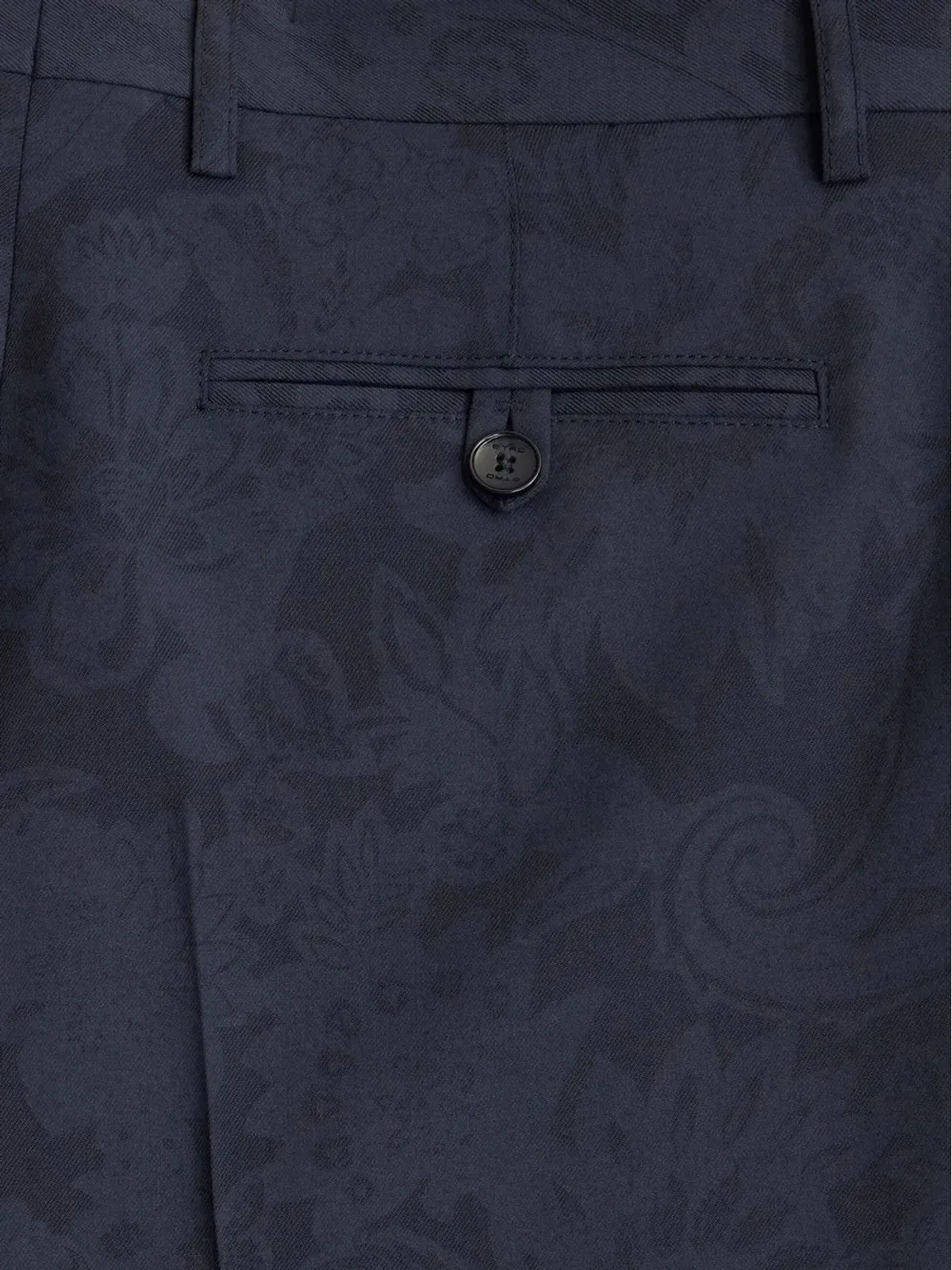 ETRO パターン柄ジャカードストレートパンツ - ブルー - 画像5