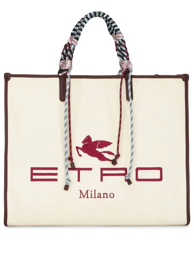 ETRO ETRO ロゴ刺繍トートバッグの商品画像
