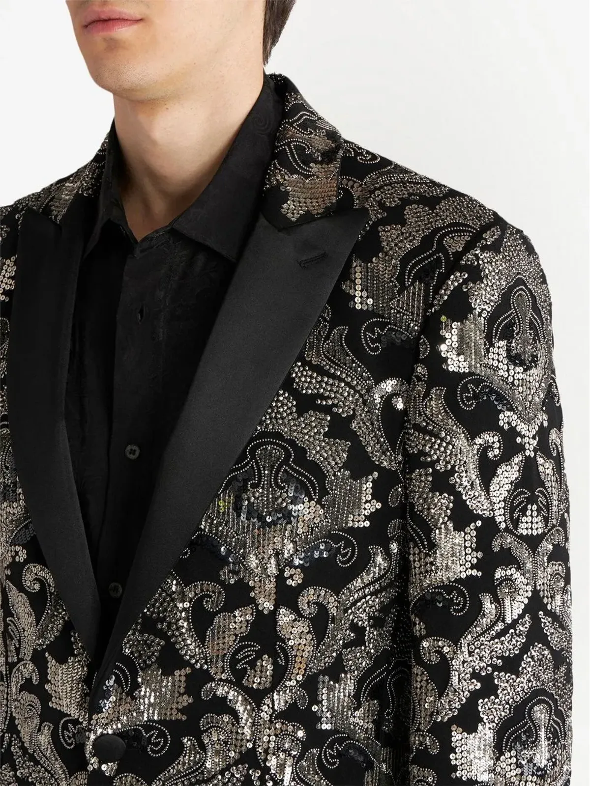 ETRO ビーズ装飾のシングルブレストブレザー - 画像5