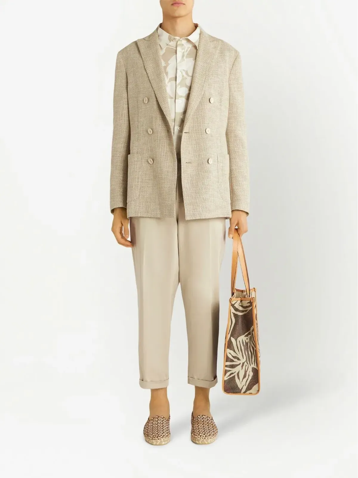 ETRO ストレートレッグ クロップドパンツ - 画像2