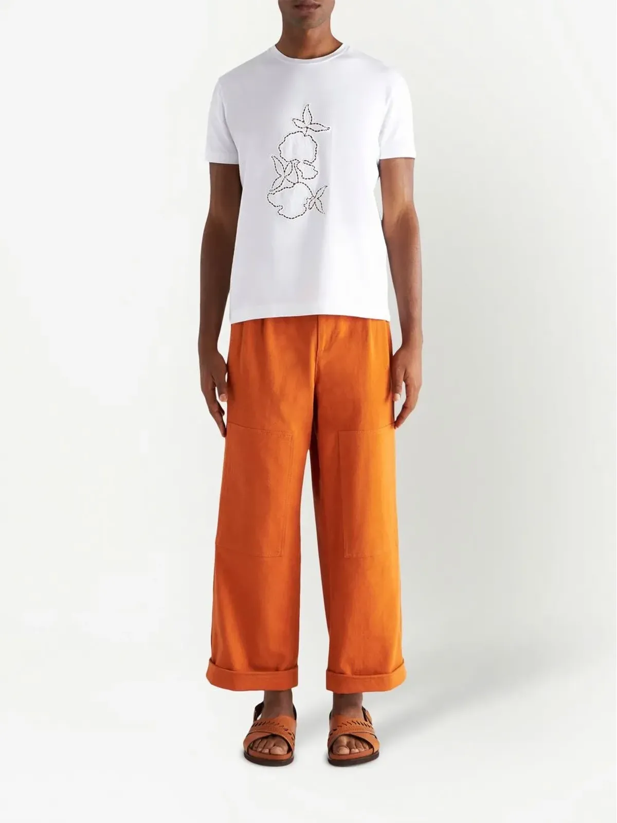 ETRO エトロ ワイドレッグ クロップドパンツ - 画像2