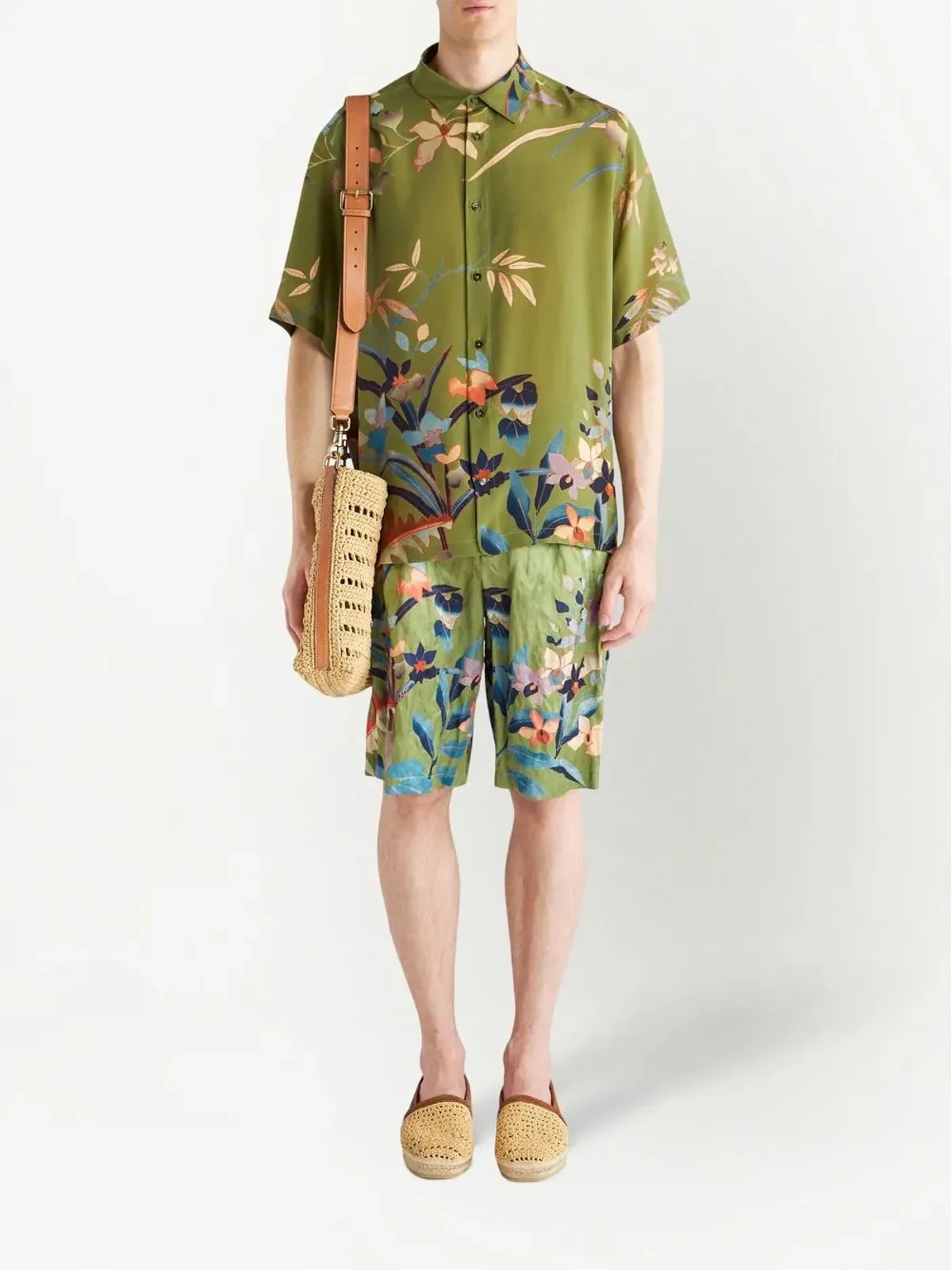 ETRO 花柄プリント シルクシャツ - グリーン - 画像2