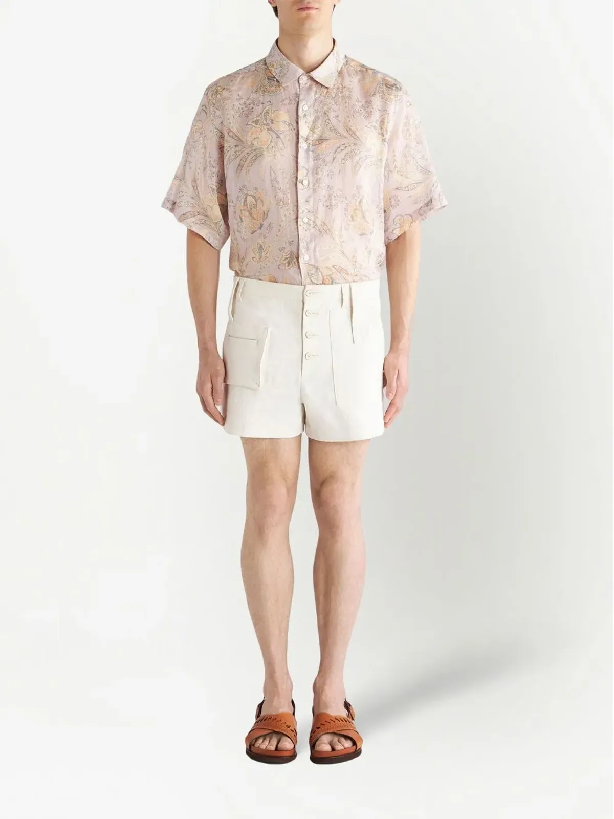 ETRO ボタンアップ チノショーツ - 画像2