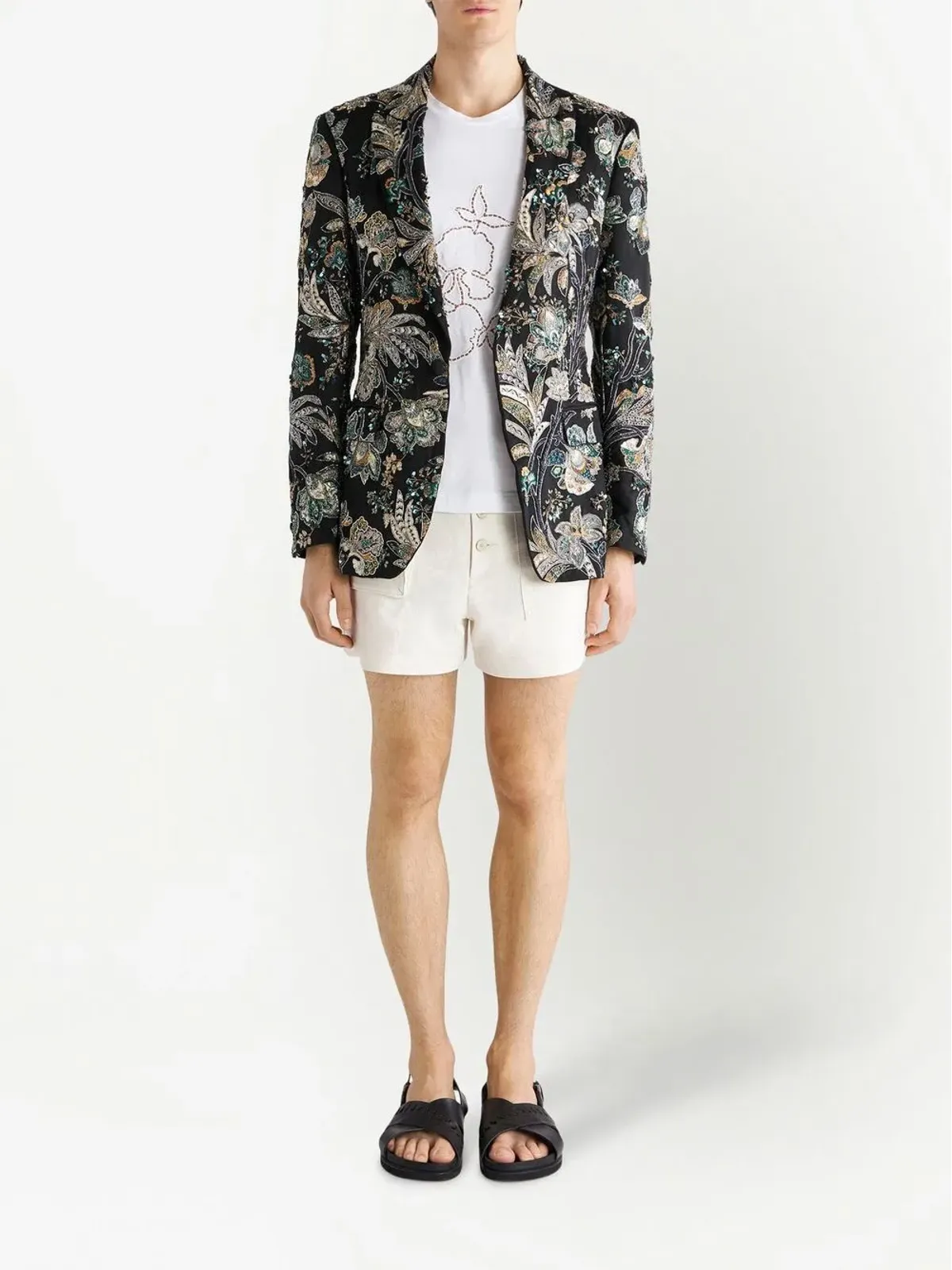 ETRO 花柄ジャカードのシングルブレストブレザー - 画像2