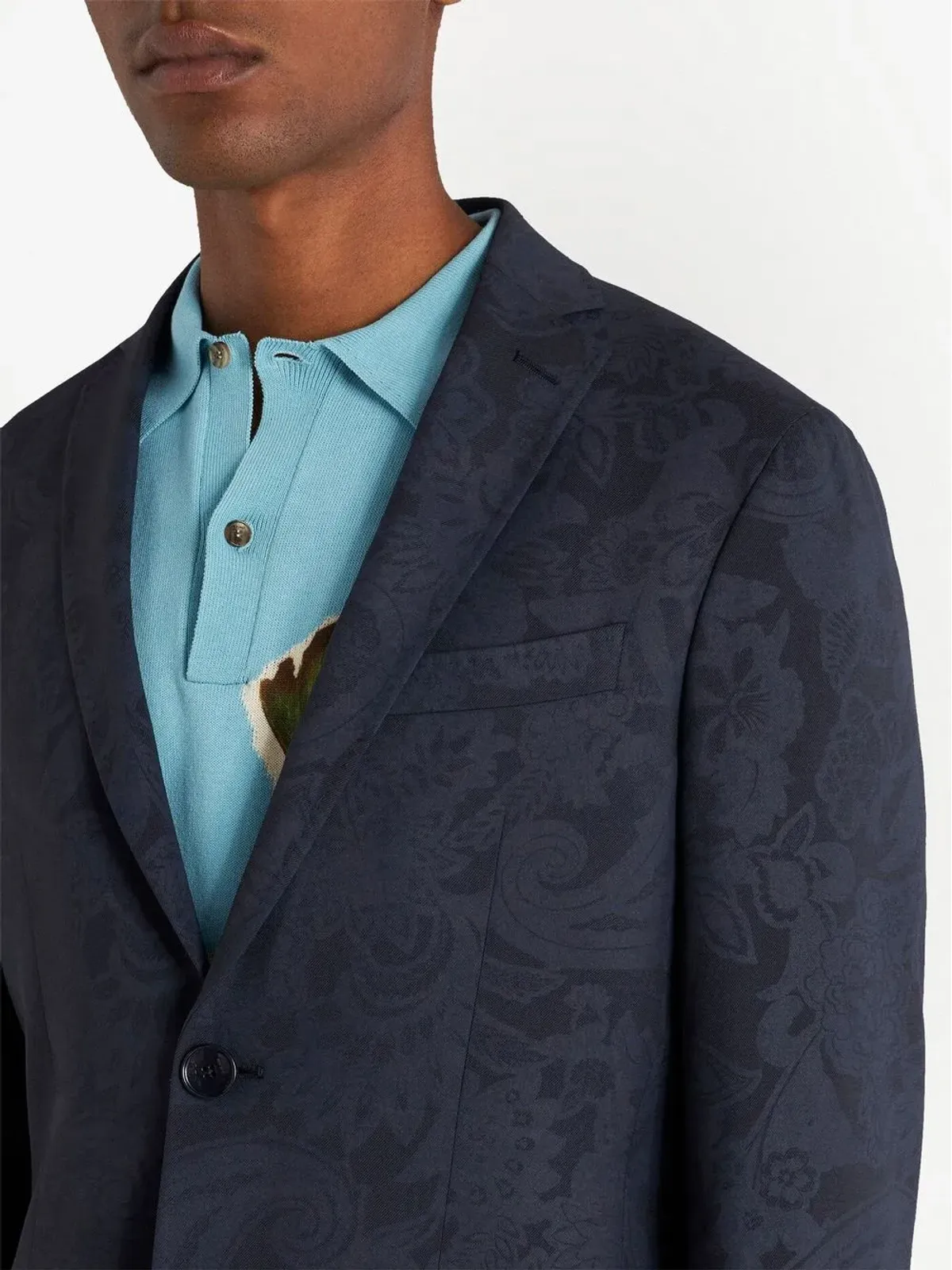 ETRO ジャカード柄 シングルブレスト ブレザー - 画像4