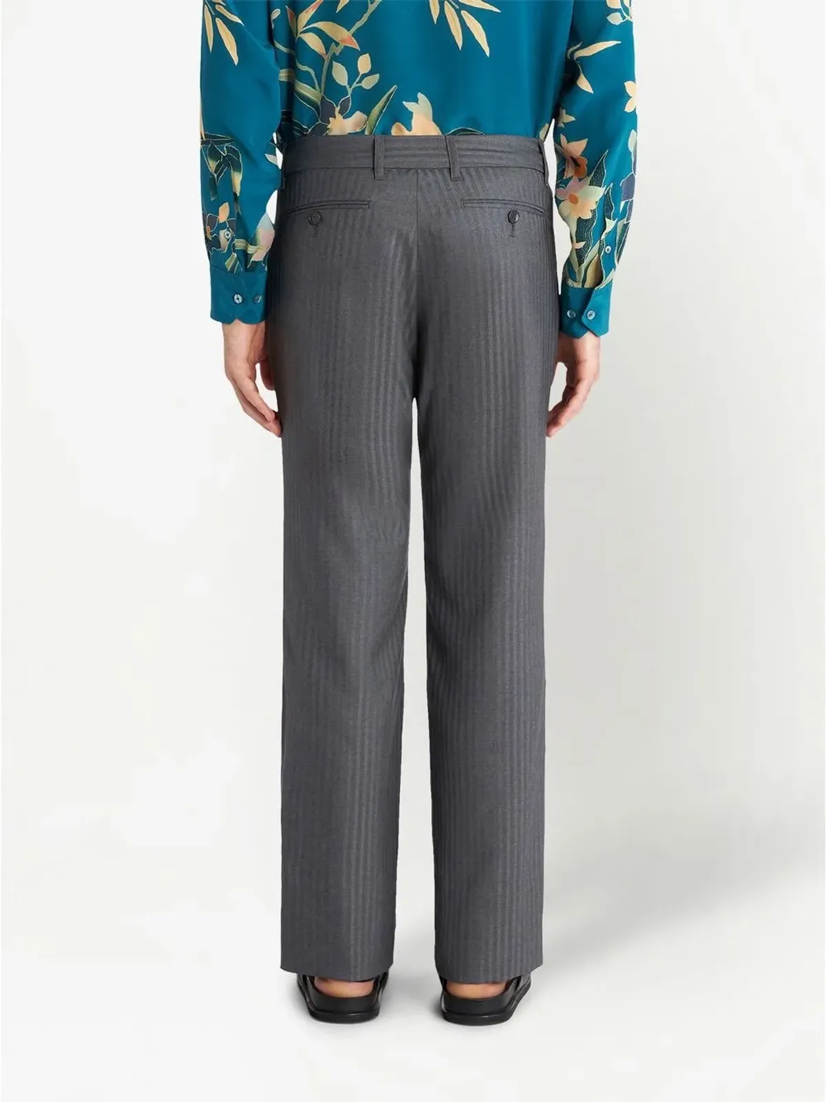 ETRO ヴァージンウール・ストレートレッグパンツ - 画像4