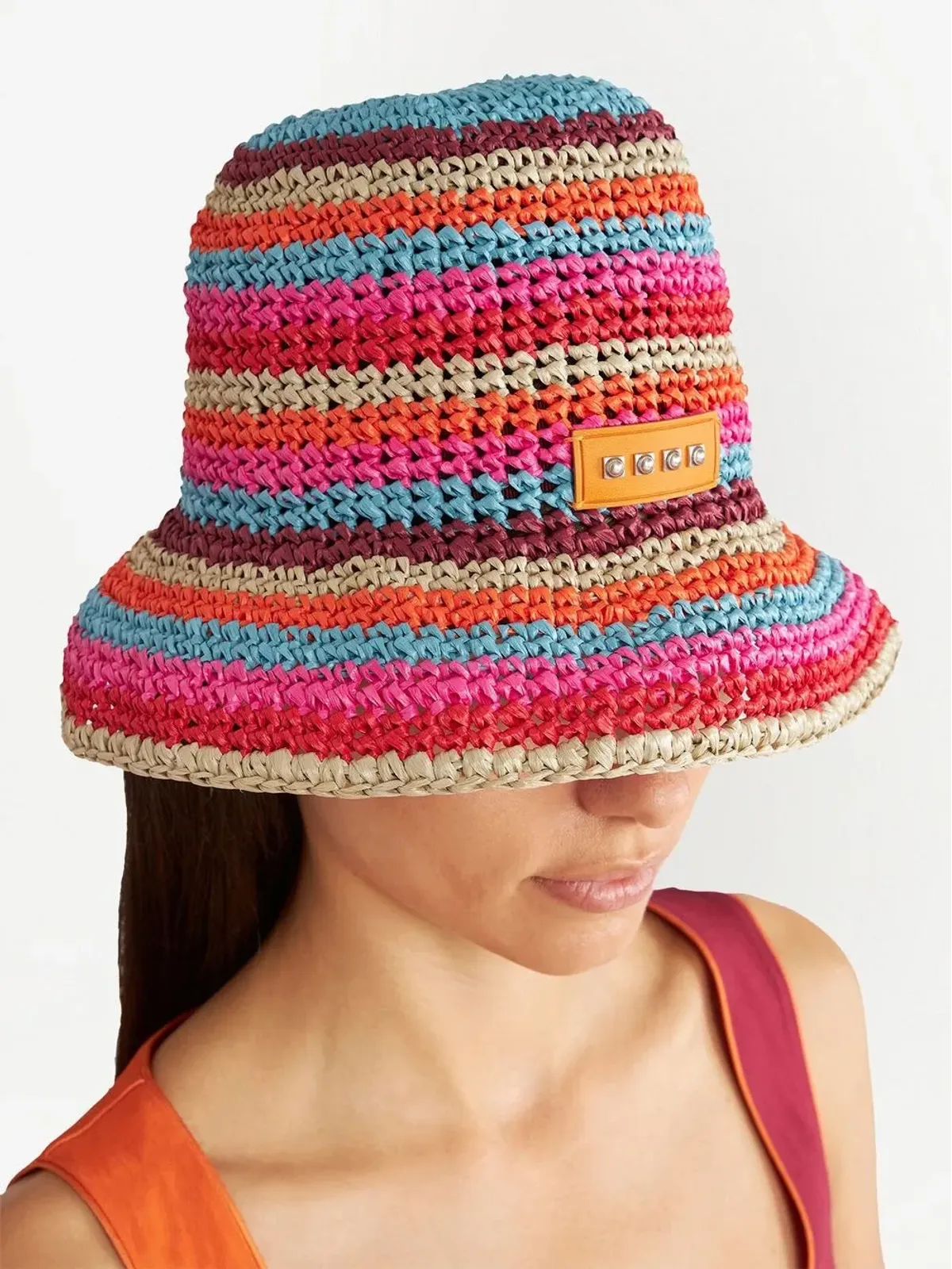 ETRO crochet striped bucket hat - 画像3