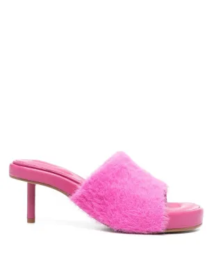 Jacquemus テクスチャード仕上げオープントゥサンダル - ピンク - サムネイル1