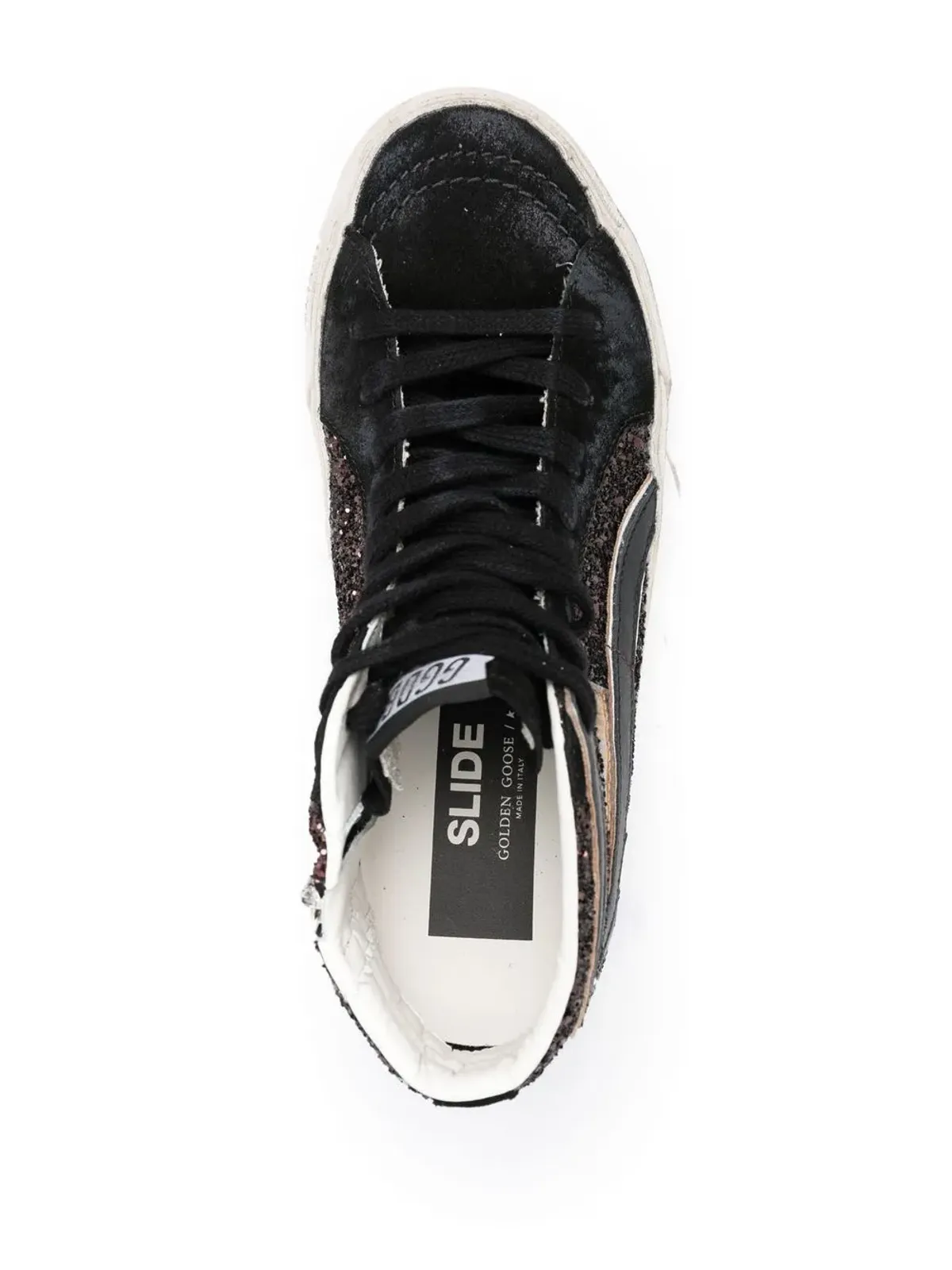 Golden Goose スライド グリッター ハイトップスニーカー - ブラック - 画像4