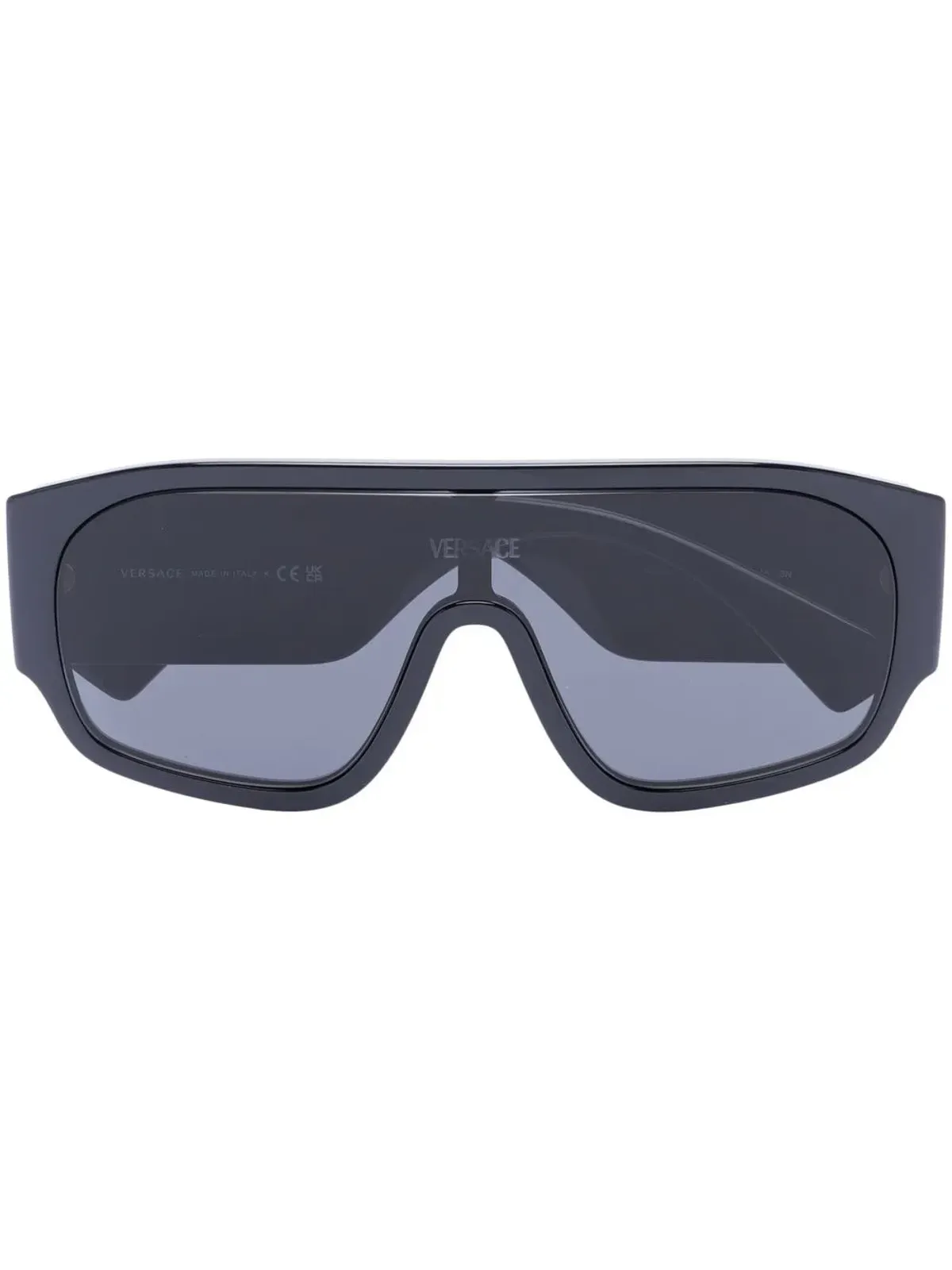 Versace Eyewear 90sロゴインジェクテッドマスクサングラス - 画像1