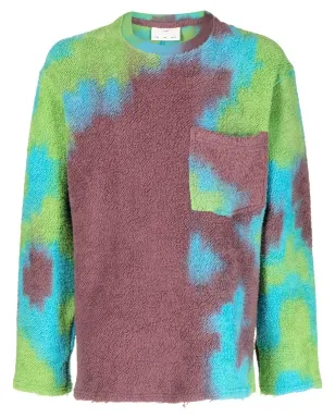 Song For The Mute abstract-pattern print jumper - Purple - サムネイル1