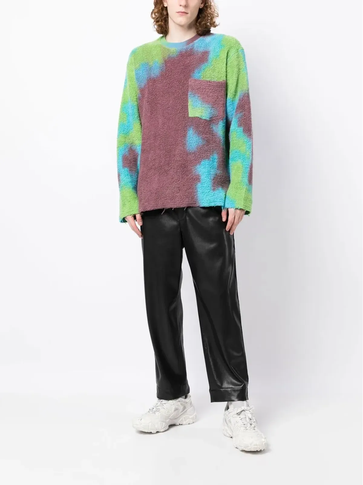 Song For The Mute abstract-pattern print jumper - Purple - 画像2