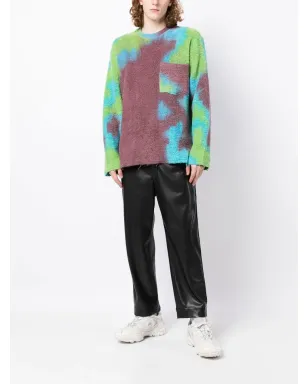 Song For The Mute abstract-pattern print jumper - Purple - サムネイル2