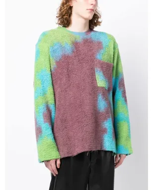 Song For The Mute abstract-pattern print jumper - Purple - サムネイル3