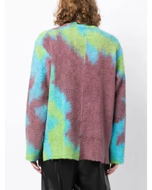 Song For The Mute abstract-pattern print jumper - Purple - サムネイル4