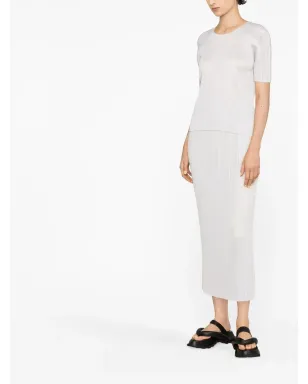 Pleats Please Issey Miyake プリーツプリーズ イッセイミヤケ プリーツ短袖Tシャツ - サムネイル4