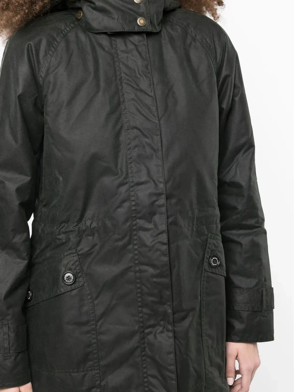 Barbour コットン素材のフード付きジャケット - 画像5