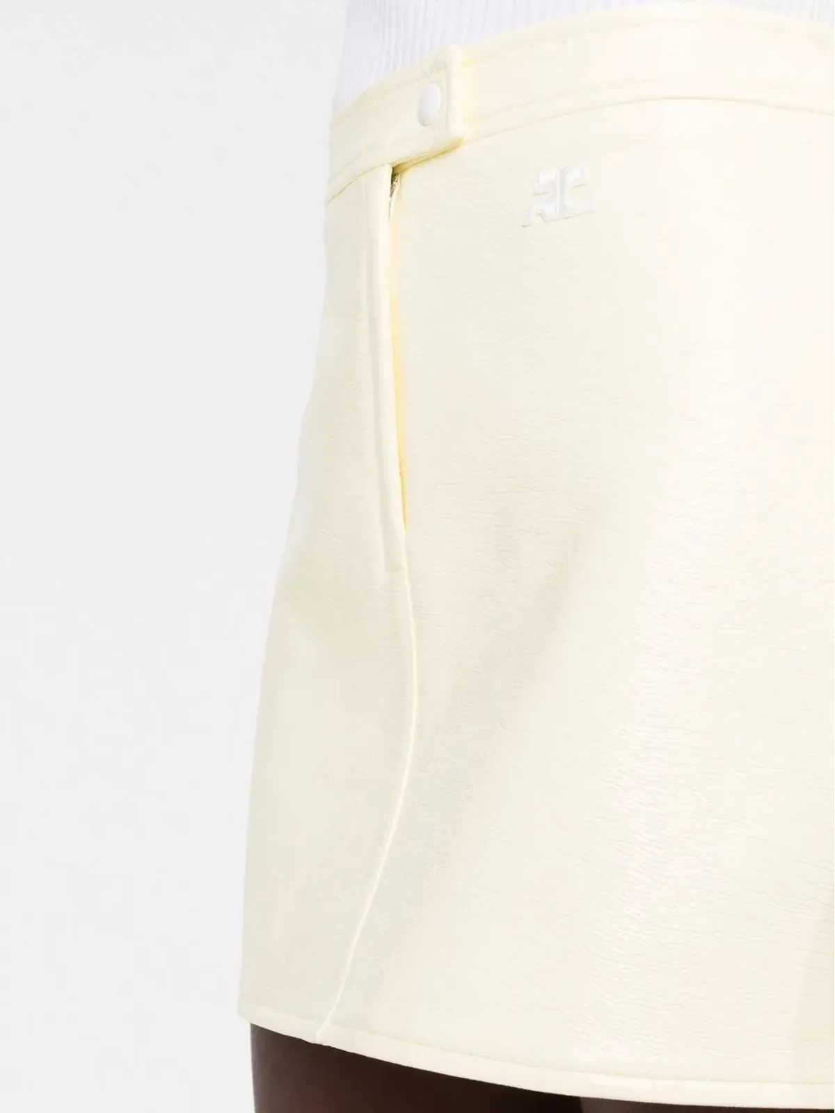 Courrèges Reedition vinyl mini skirt - Yellow - 画像5