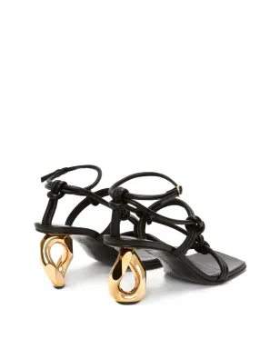 JW Anderson チェーンヒールストラップサンダル - ブラック - サムネイル3