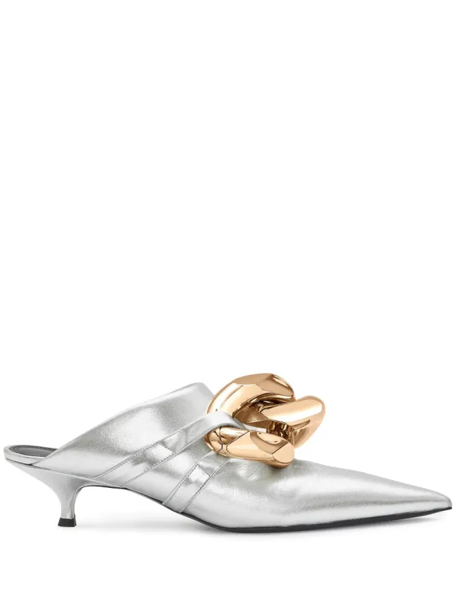 JW Anderson JW Anderson チェーンレザー ミュールの商品画像