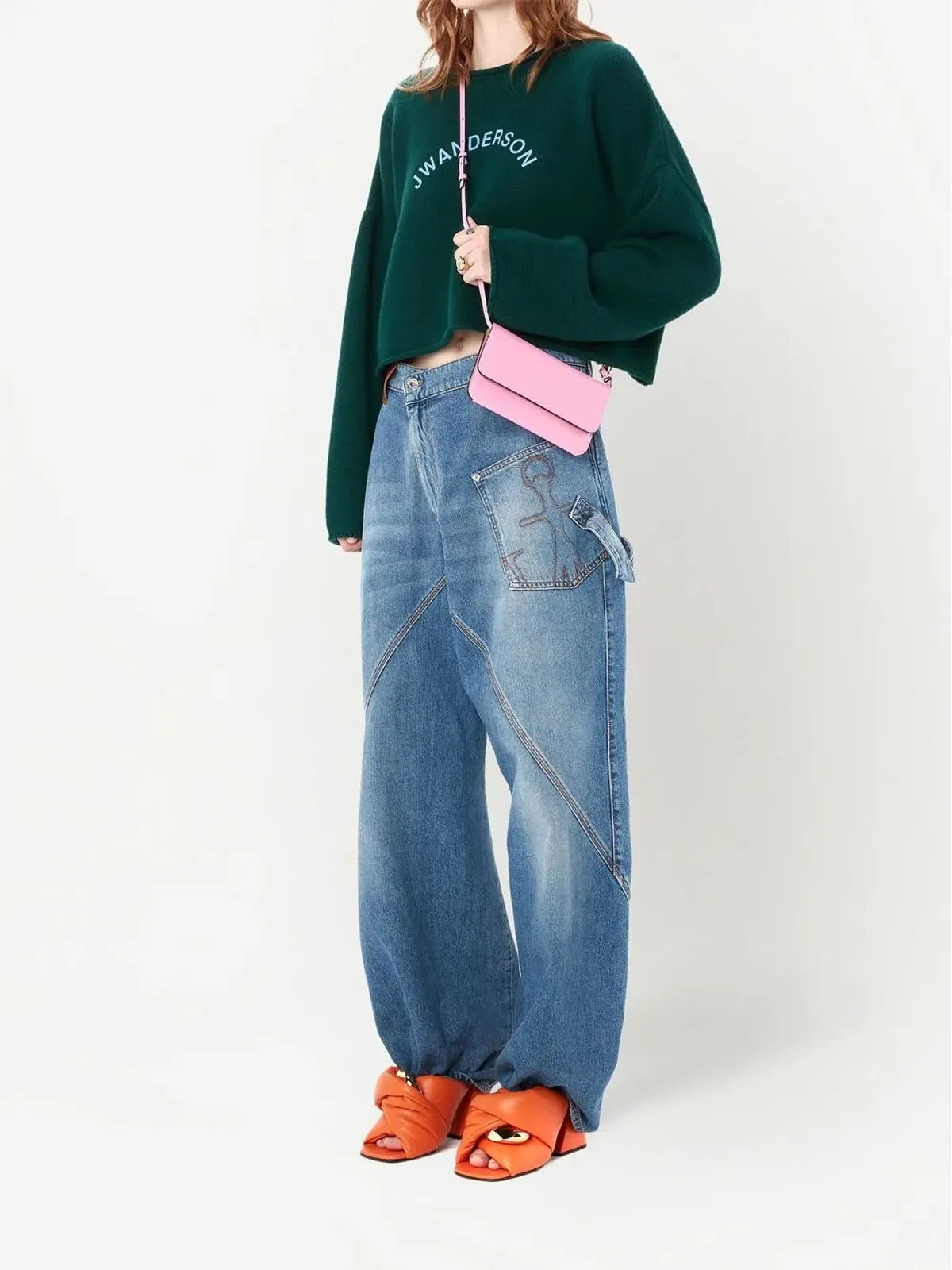JW Anderson チェーンツイスト レザーサンダル - 画像5