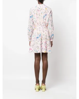 Boutique Moschino 花柄プリント長袖ミニドレス - ピンク - サムネイル4